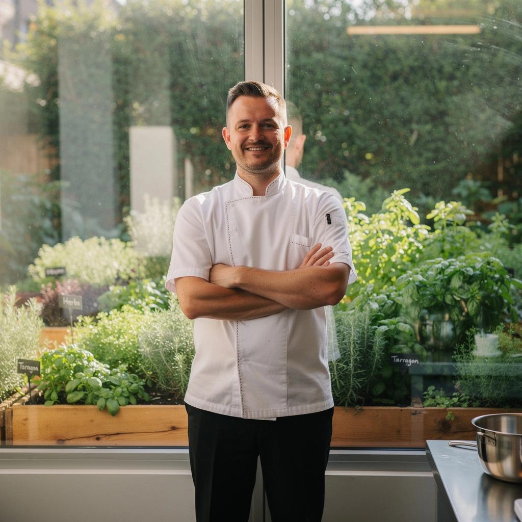 Friss tárkonyfű levelek, mellette a tea elkészítési folyamatának eszközei.